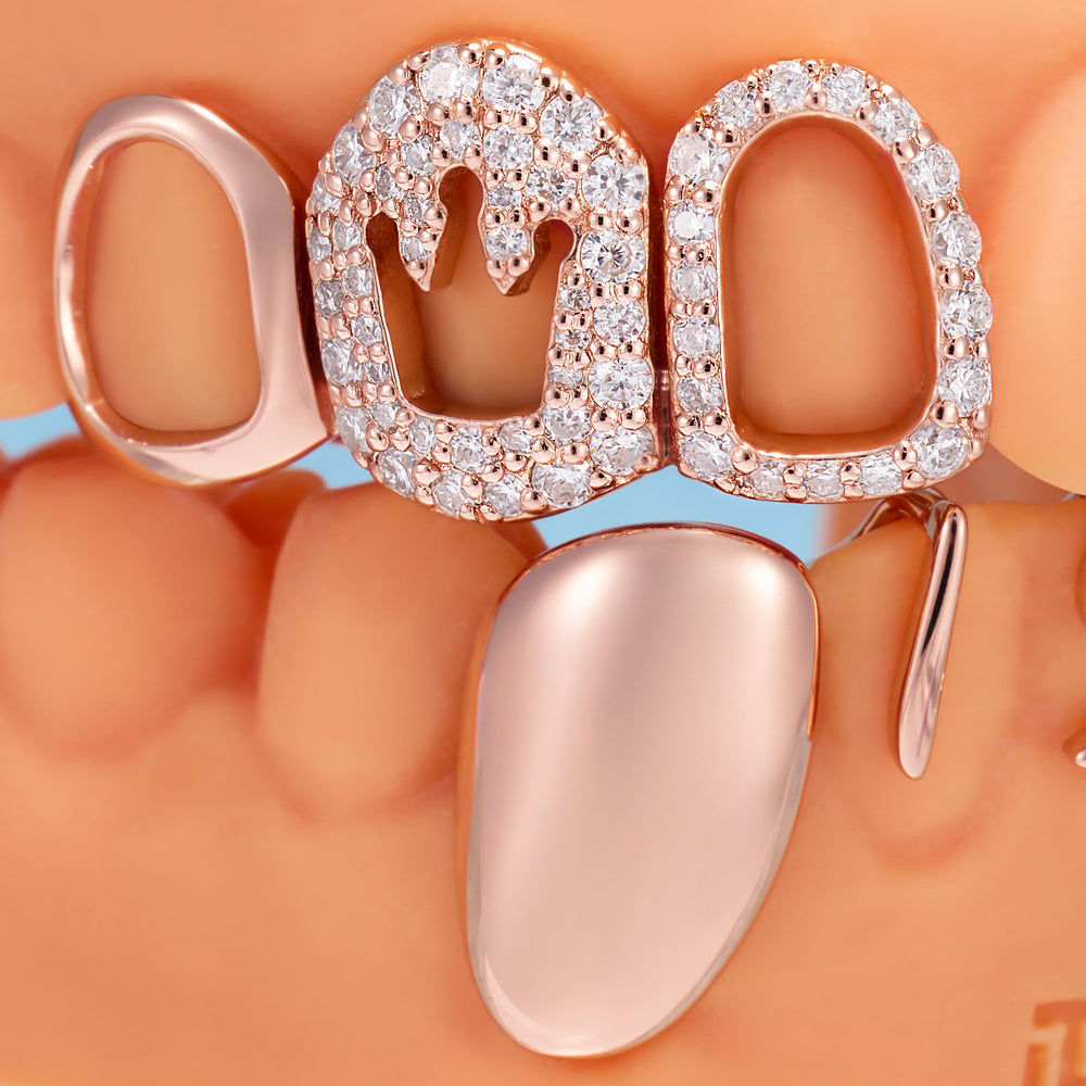 Emerald Gaps & Number Icon Grillz