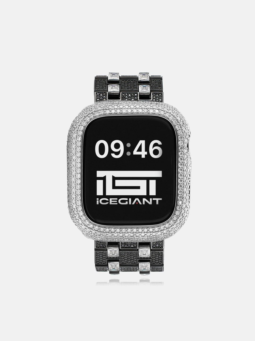 Emerald & Round Cut Moissanite Band For Apple Watch
