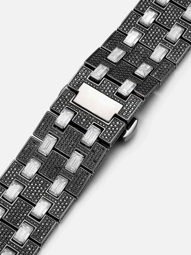 Emerald & Round Cut Moissanite Band For Apple Watch