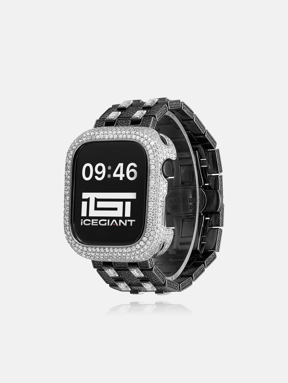 Emerald & Round Cut Moissanite Band For 46mm Apple Watch