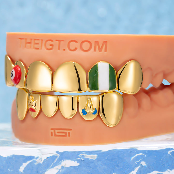 Emoji Icon Solid Gold Grillz