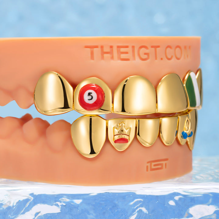Emoji Icon Solid Gold Grillz