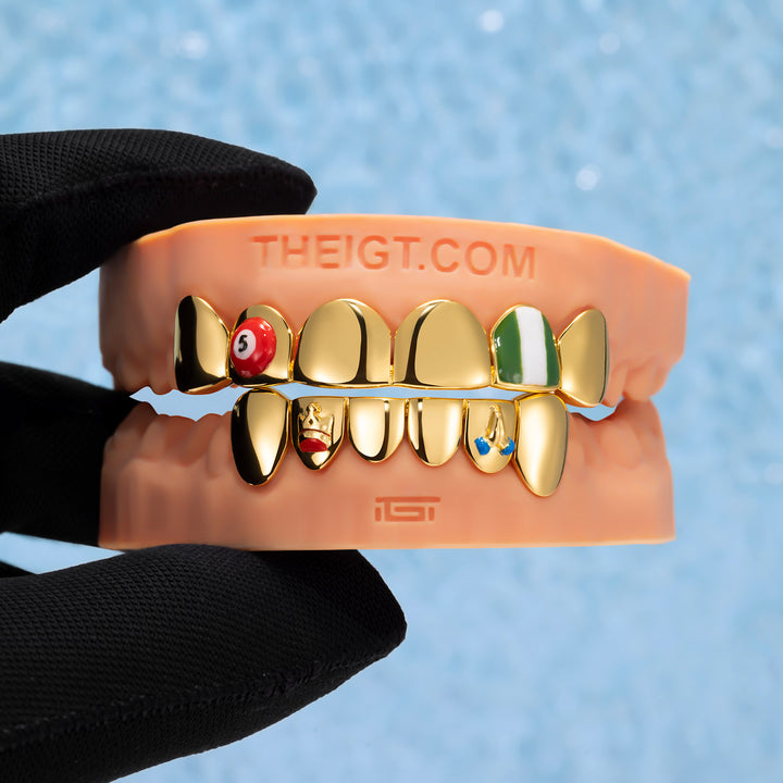 Emoji Icon Solid Gold Grillz