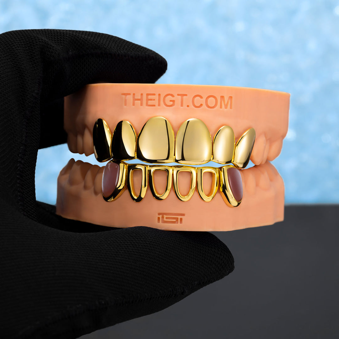 Fang Pink Shell Open-Face Grillz