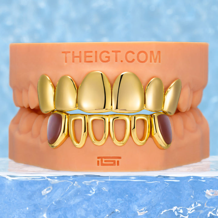 Fang Pink Shell Open-Face Grillz