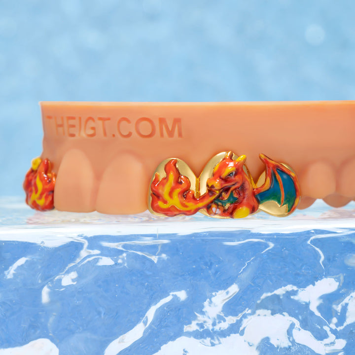 "Fire Dragon & Evil Fruit" Enamel Grillz