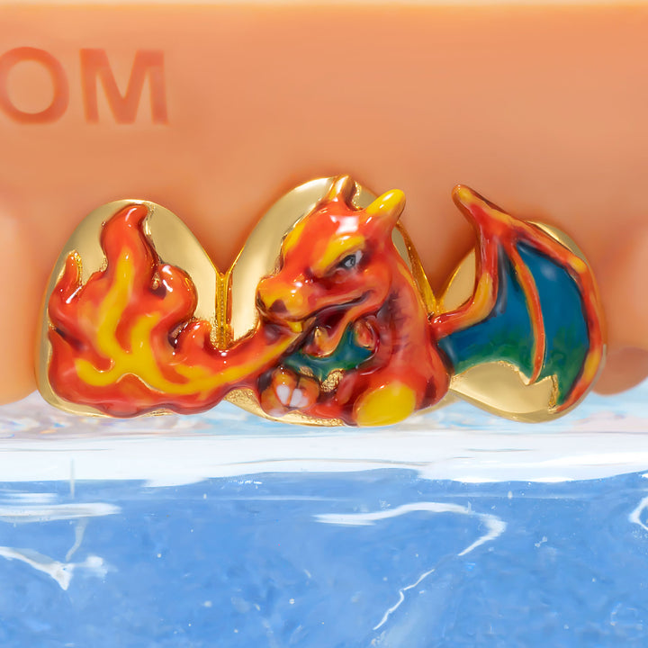 "Fire Dragon & Evil Fruit" Enamel Grillz