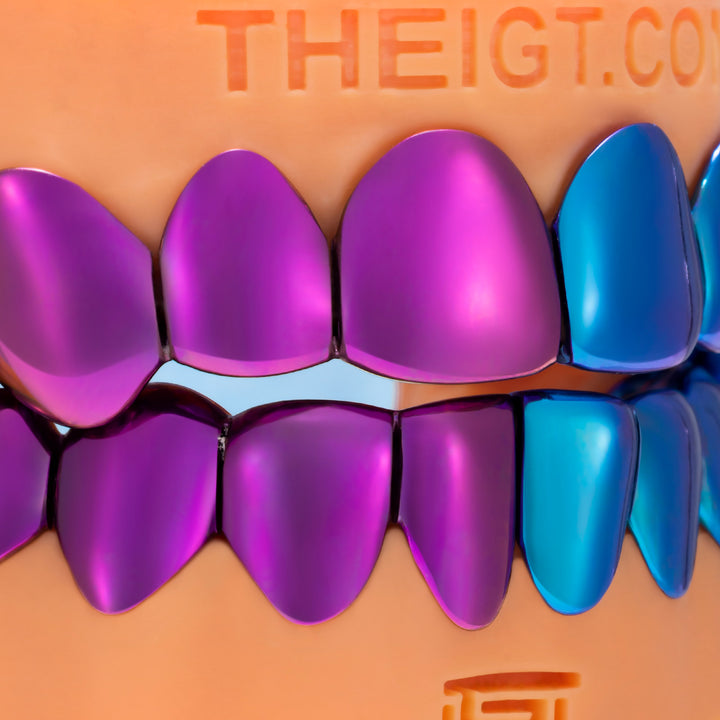 Fire & Ice Red Blue Titanium Grillz