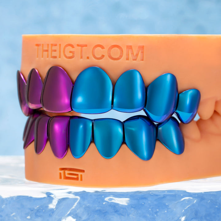 Fire & Ice Red Blue Titanium Grillz