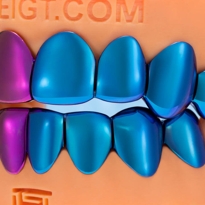Fire & Ice Red Blue Titanium Grillz