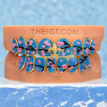 Fleur De Lis Sakura Blue Enamel Grillz