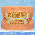 "Fleur & Gothic Cross" Custom Grillz