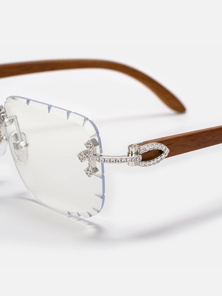 Fleuree Moissanite Sunglasses In White Gold