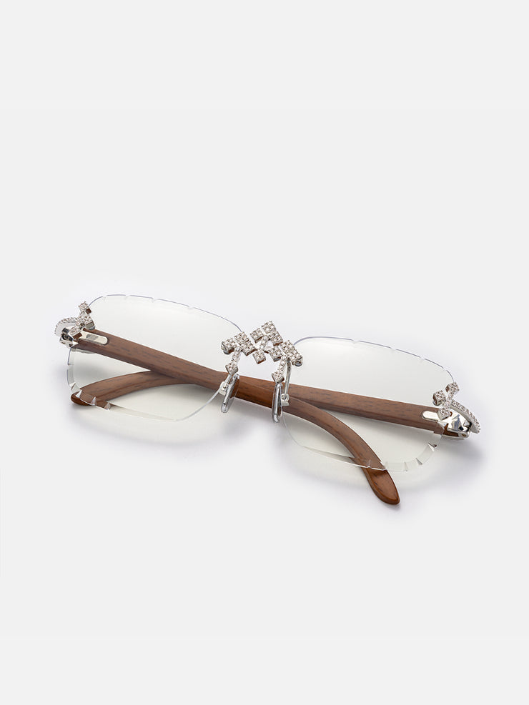 Fleuree Moissanite Sunglasses In White Gold