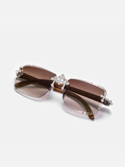 Fleuree Moissanite Sunglasses In White Gold