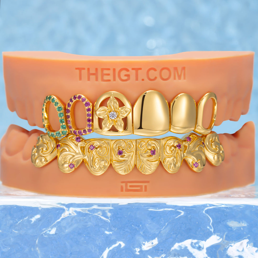 Flower & Stained Glass Style Grillz