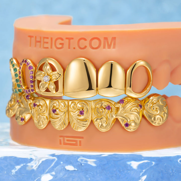 Flower & Stained Glass Style Grillz