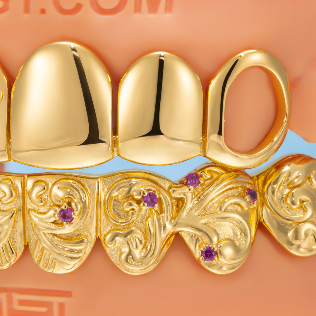 Flower & Stained Glass Style Grillz