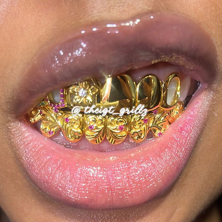 Flower & Stained Glass Style Grillz
