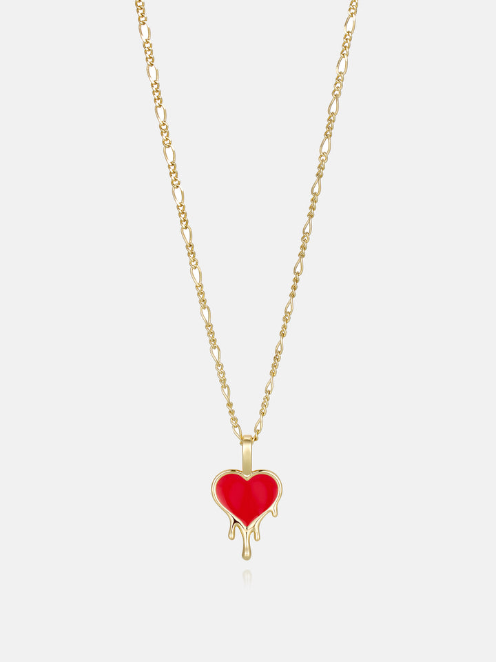 Fluid Enamel Heart Necklace