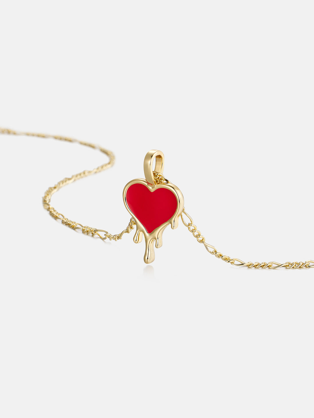 Fluid Enamel Heart Necklace