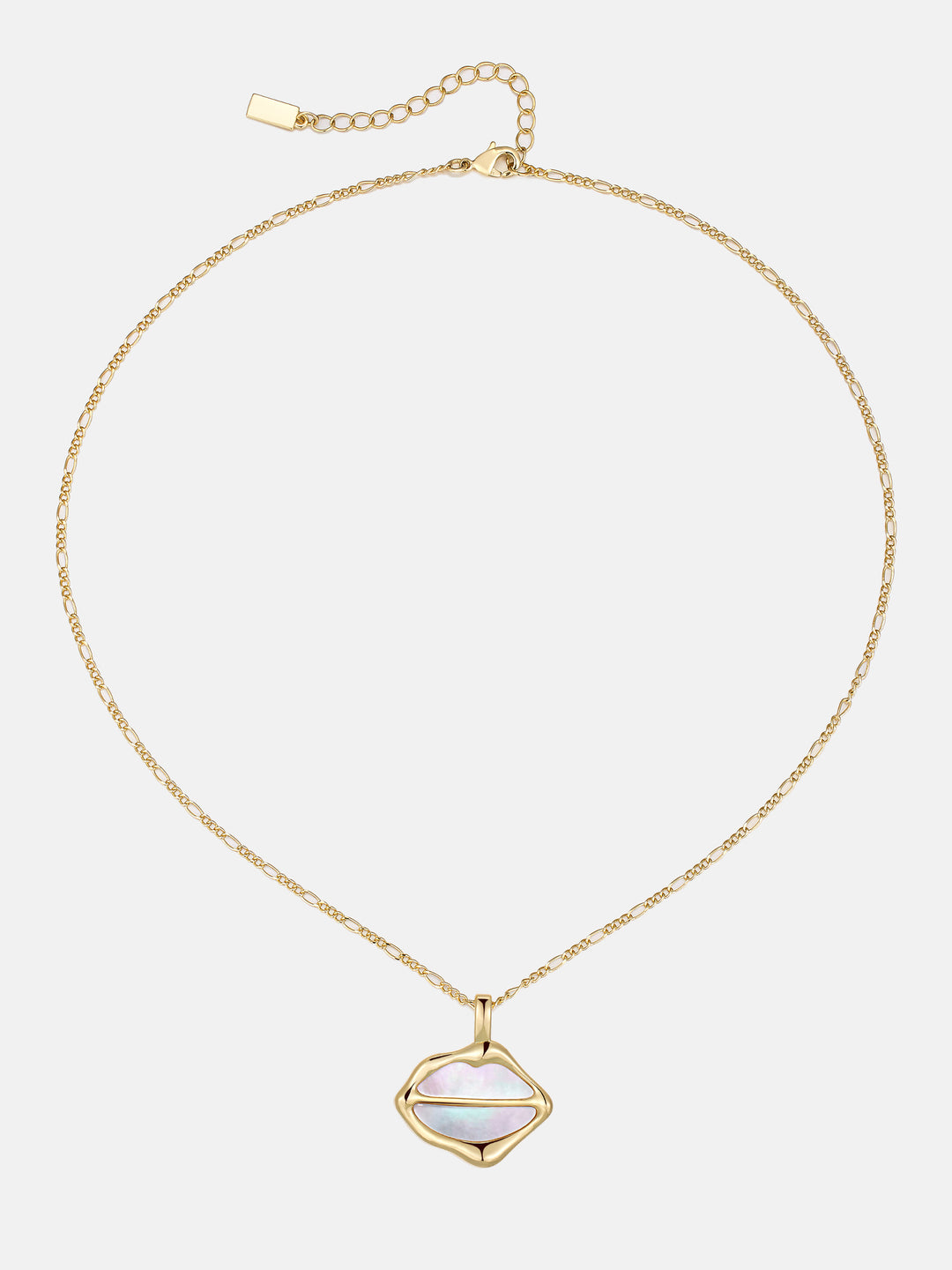 Fluid White Fritillaria Lip Necklace