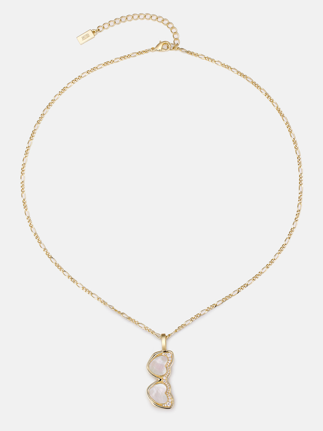 White Fritillaria & Moissanite Sunglasses Necklace