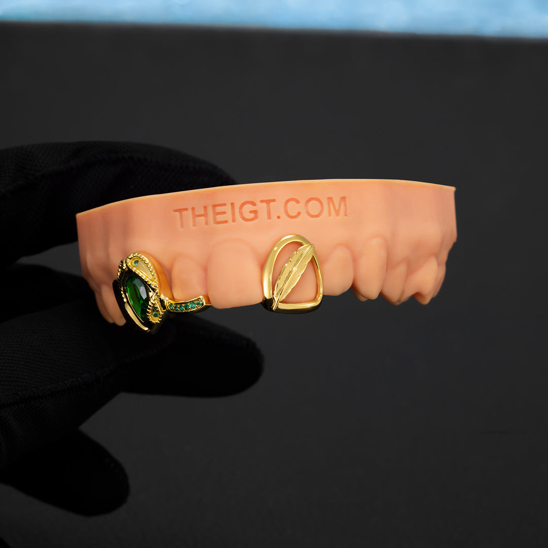 Flush Set Feather Open Grillz