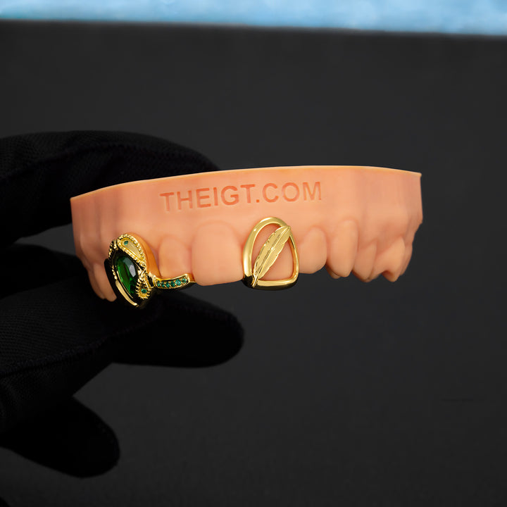 Flush Set Feather Open Grillz