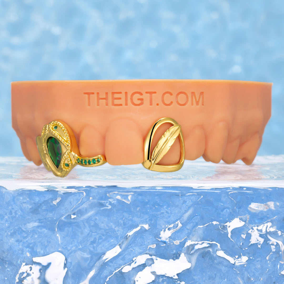 Flush Set Feather Open Grillz