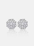 Full Paved Moissanite Cluster Earrings