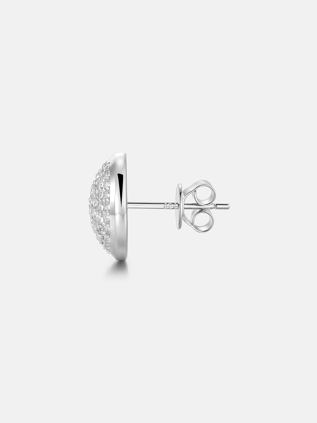 Fully Iced Honeycomb Round Stud Earrings - ICEGIANT