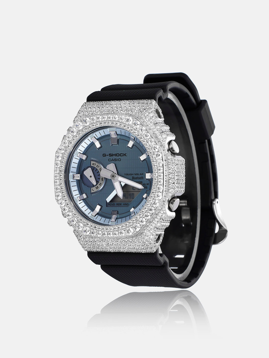 GM GBM 2100 Big Pointer Moissanite Iced Bezel