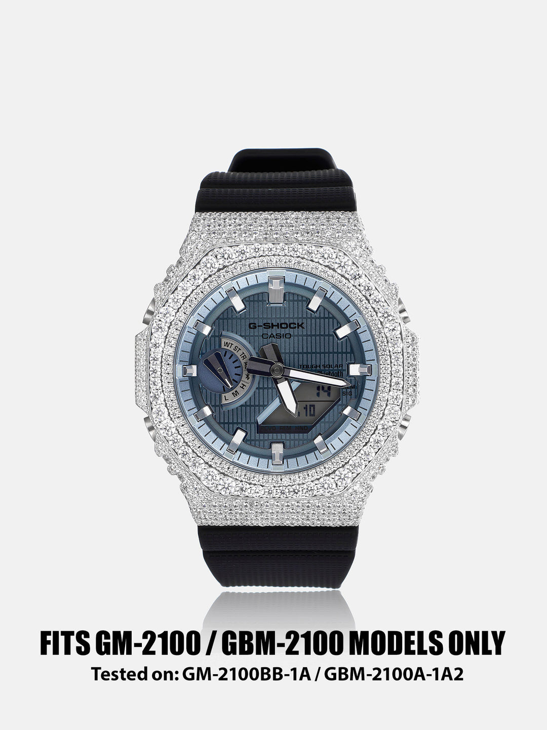 GM GBM 2100 Big Pointer Moissanite Iced Bezel