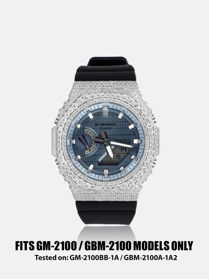 GM GBM 2100 Big Pointer Moissanite Iced Bezel