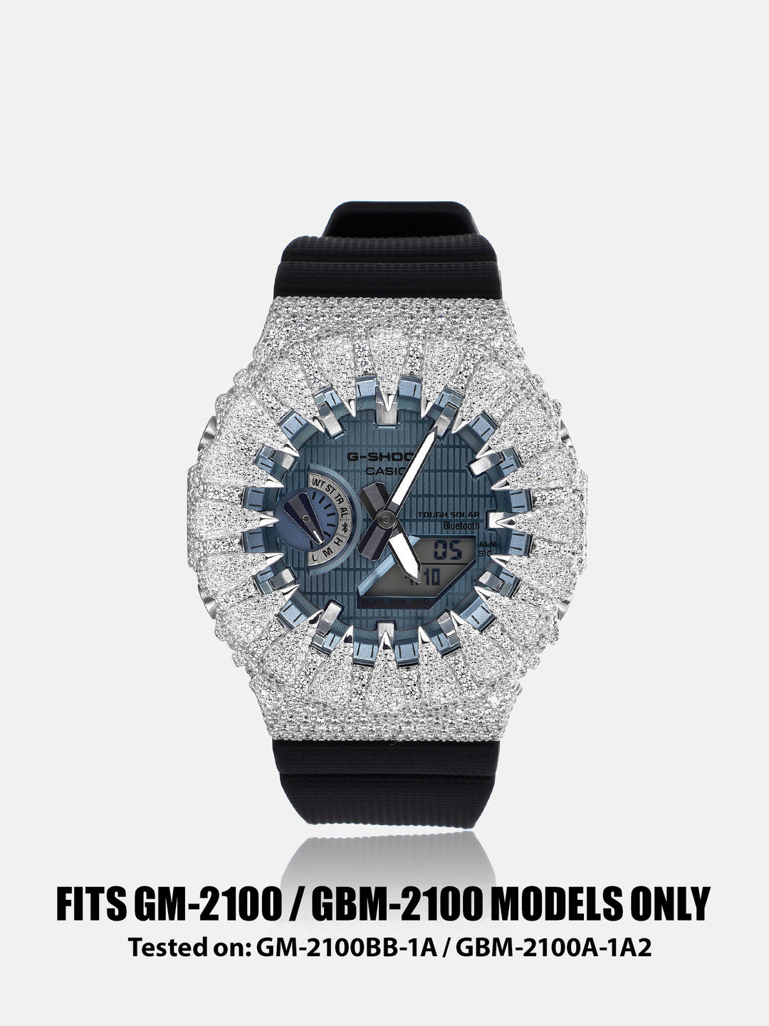 GM GBM 2100 Fang Moissanite Iced Out Bezel
