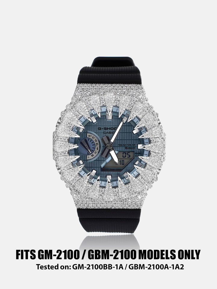 GM GBM 2100 Fang Moissanite Iced Out Bezel