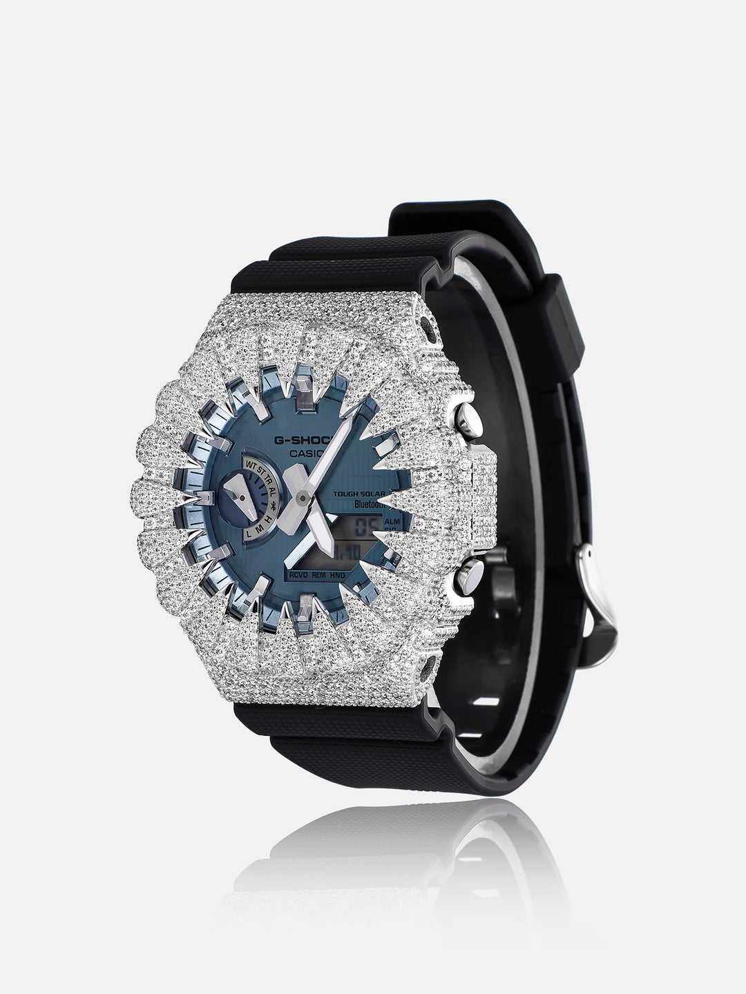GM GBM 2100 Fang Moissanite Iced Out Bezel