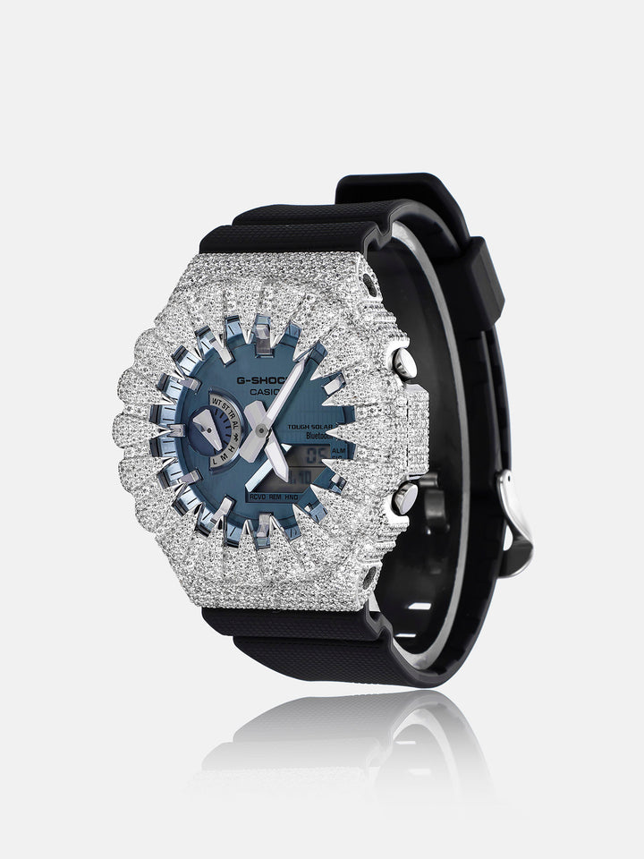 GM GBM 2100 Fang Moissanite Iced Out Bezel