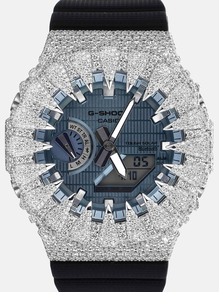 GM GBM 2100 Fang Moissanite Iced Out Bezel
