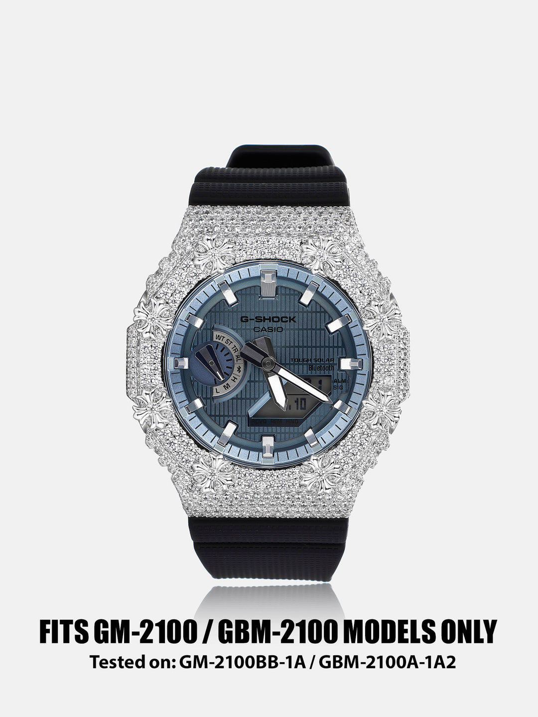GM GBM 2100 Gothic Cross Moissanite Iced Bezel