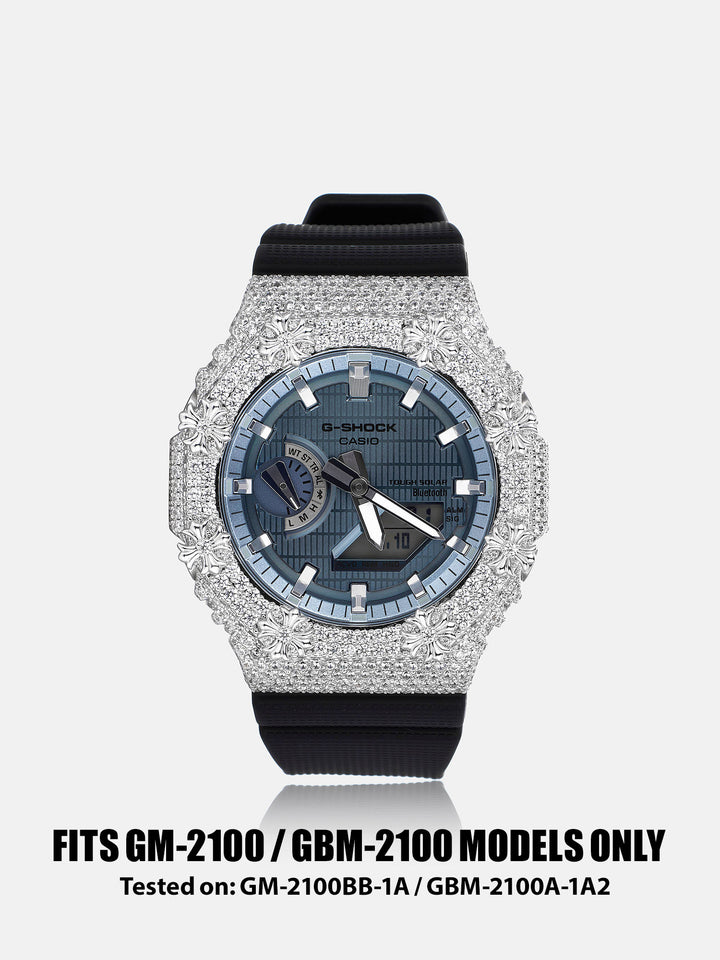 GM GBM 2100 Gothic Cross Moissanite Iced Bezel