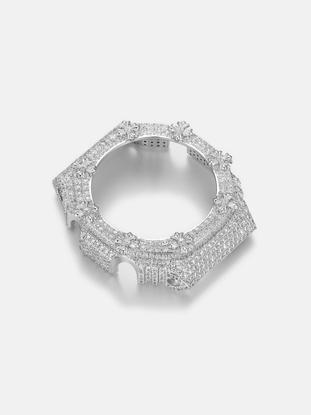GM GBM 2100 Gothic Cross Moissanite Iced Bezel