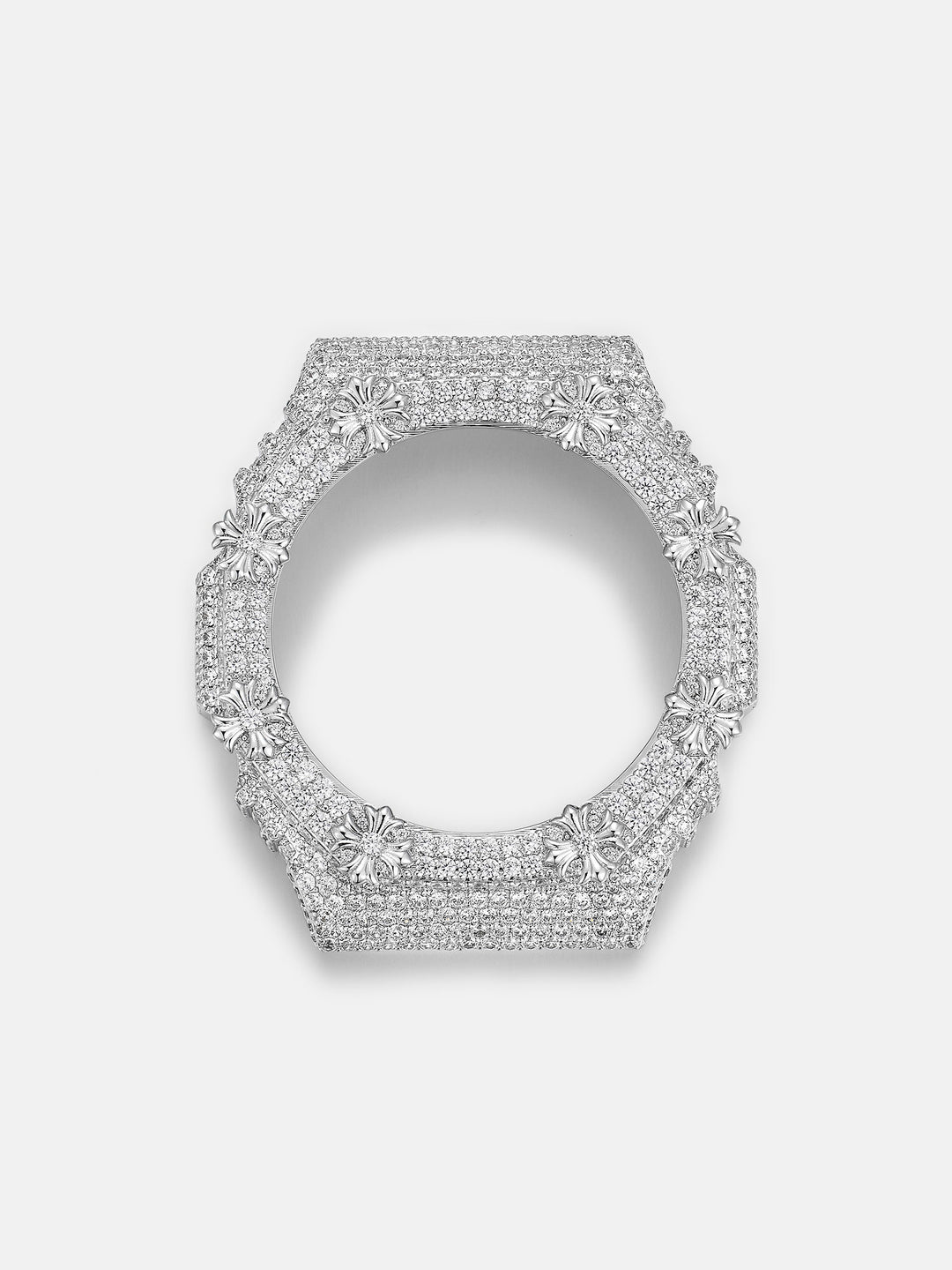 GM GBM 2100 Gothic Cross Moissanite Iced Bezel