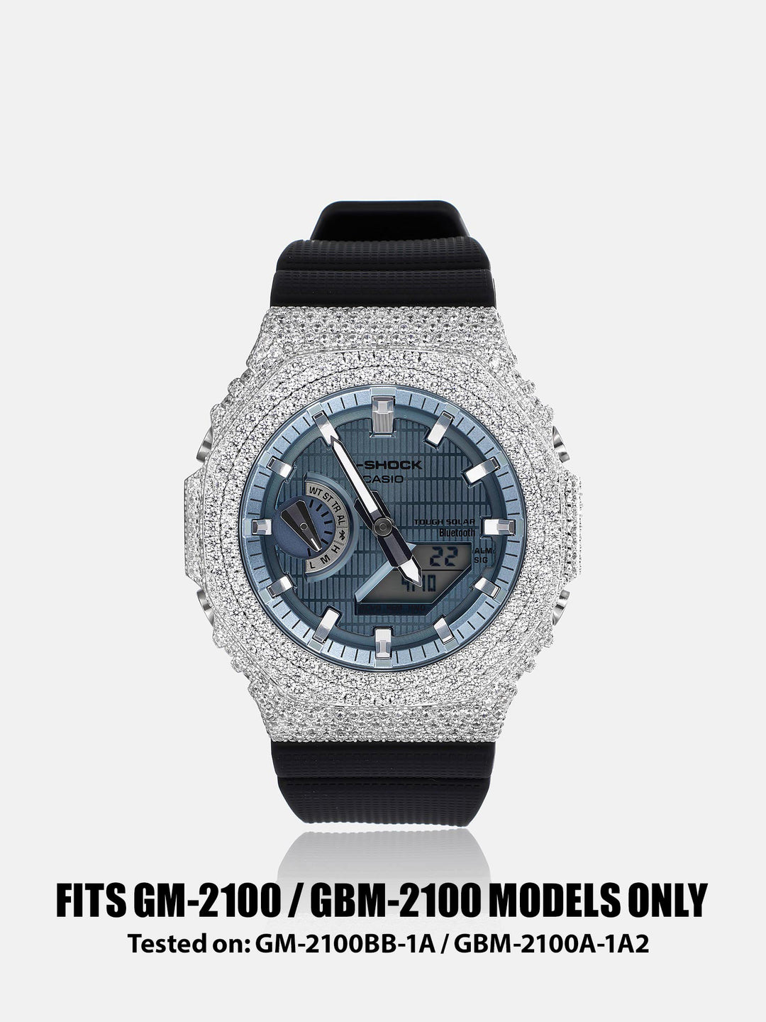 GM GBM 2100 Iced Out Moissanite Bezel