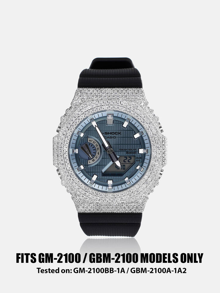 GM GBM 2100 Iced Out Moissanite Bezel