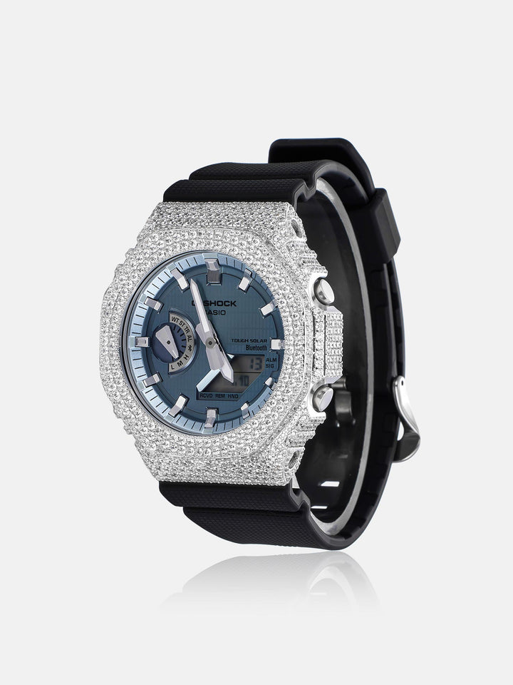 GM GBM 2100 Iced Out Moissanite Bezel