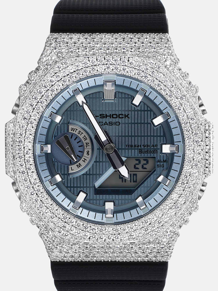 GM GBM 2100 Iced Out Moissanite Bezel