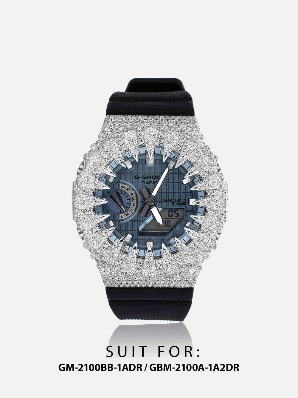 GM GBM 2100 Fang Moissanite Iced Out Bezel