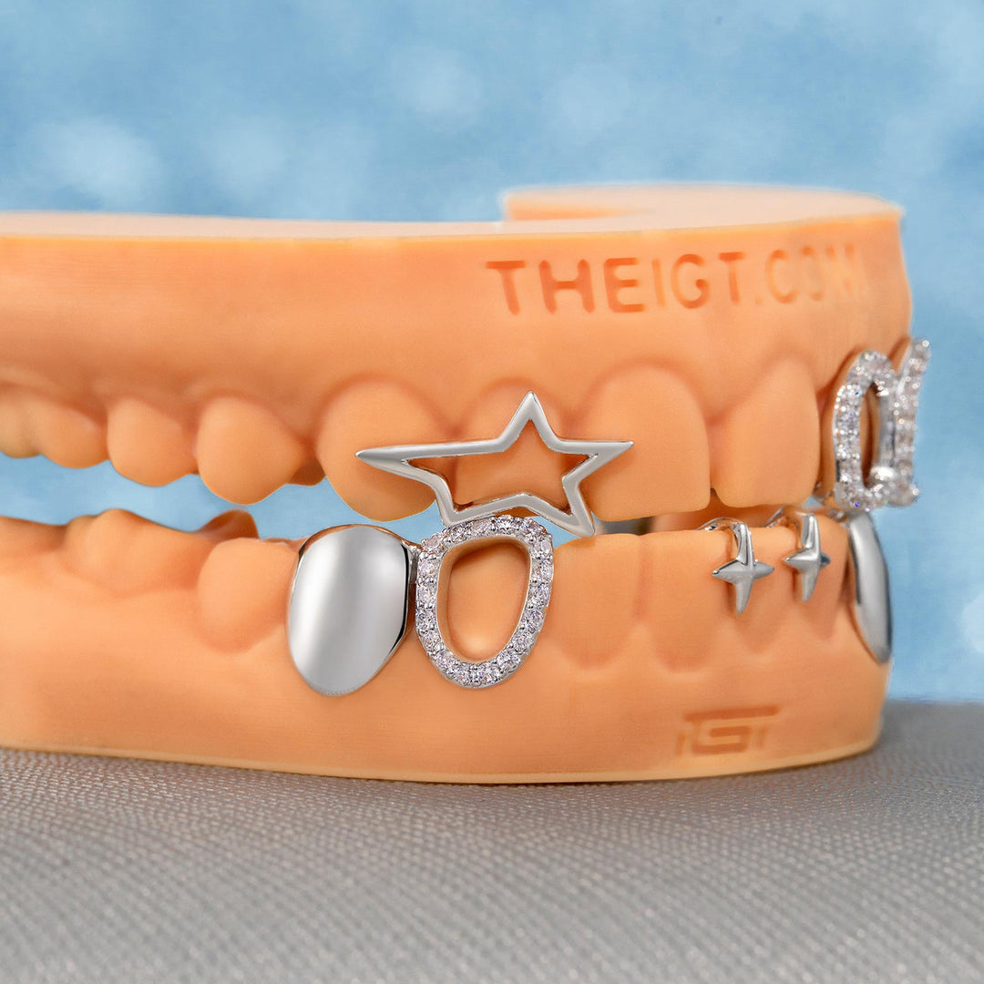"Gap Star" Iced Open-Face Grillz